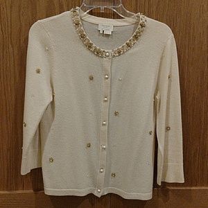 Kate Spade Cream, beaded 🌟cardigan